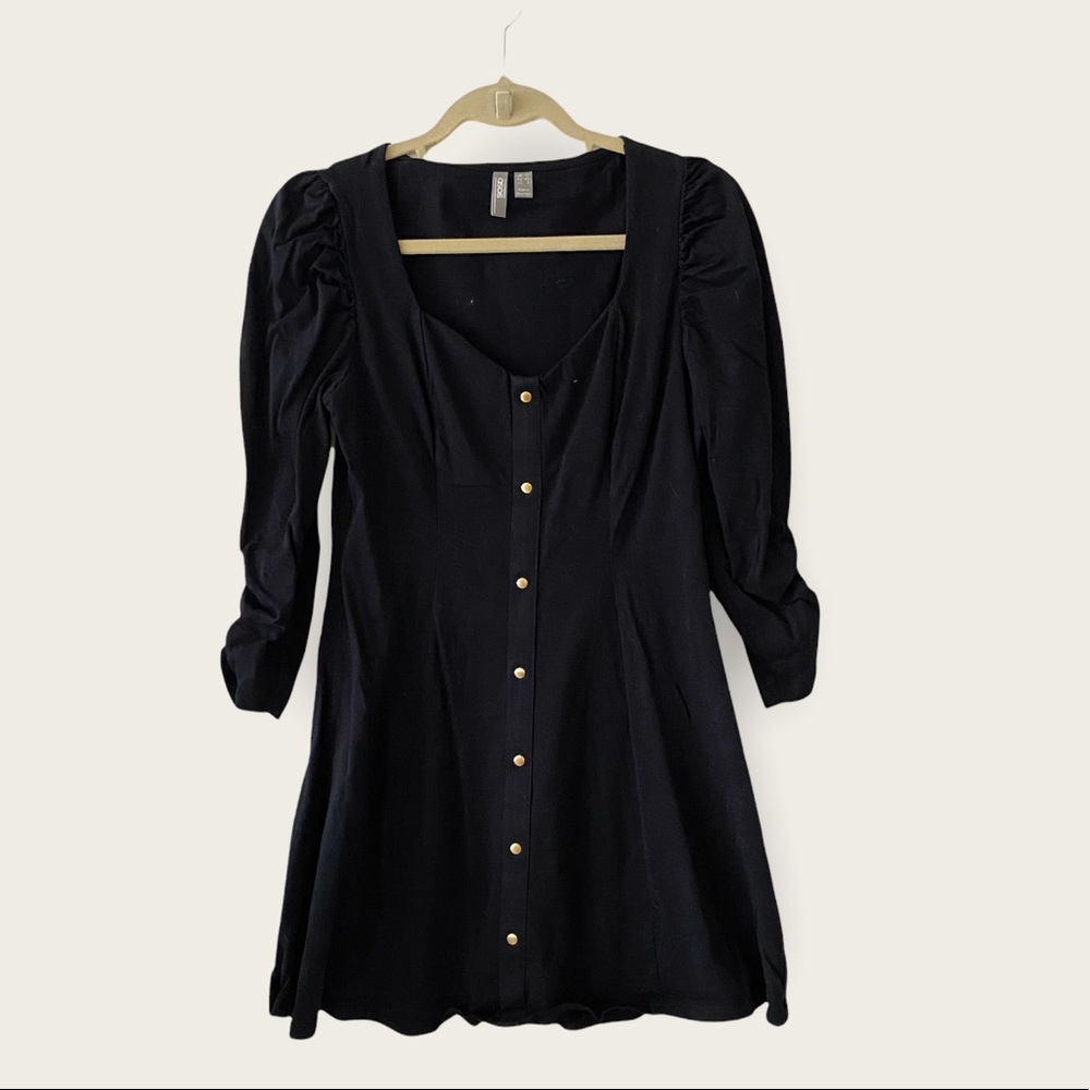 ASOS black button down dress